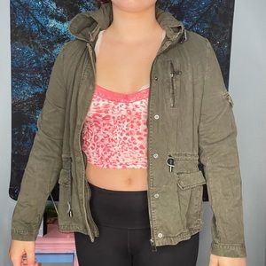 Size large green army jacket